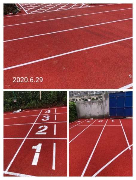 浙江省麗水市龍泉市龍洲派出所，透氣型跑道1000平方
