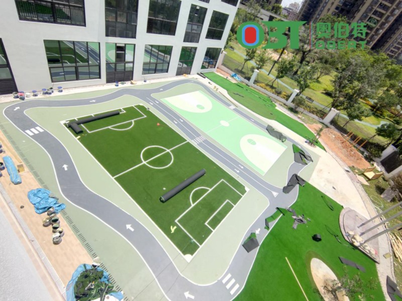 廣東省東莞市偉業(yè)路與景順路交叉東南（萬科中天城市花園）4mm硅pu，7.24號完工